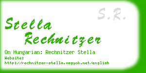 stella rechnitzer business card